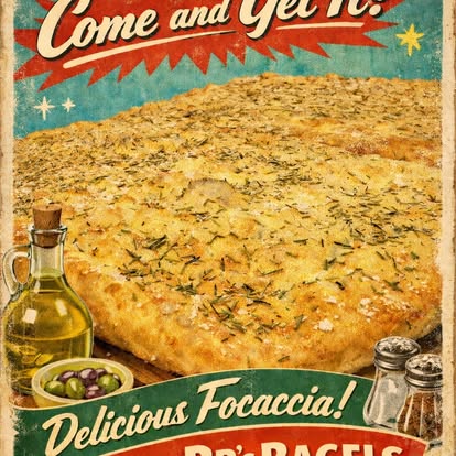 Focaccia Sandwiches at BB's Bagels Alpharetta - Fresh Lunch Special